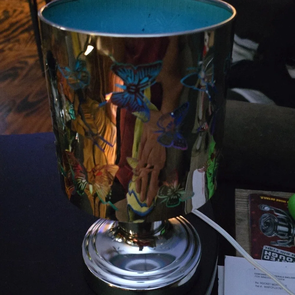 Touch Control Butterfly Accent Lamp Chrome Color Changing Multicolor TE-223